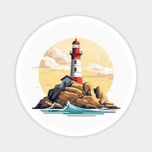 Lighthouse Seacoast Beauty Nature Ocean Discovery Magnet